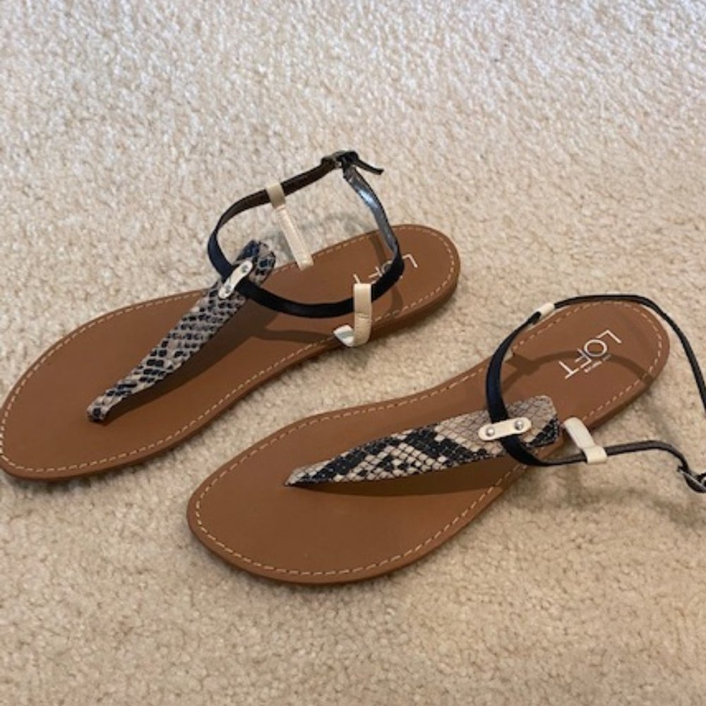 LOFT T-Strap Sandals - Picture 2 of 4